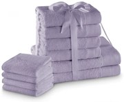 Prosoape de baie mov lavandă 10 buc. din bumbac din frotir Amari – Restilo