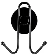 Cuier dublu Black Wall, otel, 9.5x7.3x4.5 cm