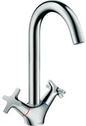 Baterie bucatarie dubla comanda Hansgrohe Logis M32 Eco cu 1 jet 71283000