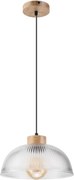 Suspensie pe cablu PIA, 1xE27/60W/230V, Ø 30 cm, finisaj stejar