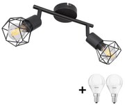 Spot LED XARA 2xE14/5W/230V negru Globo