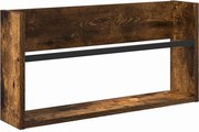 vidaXL Raft pentru reviste cu raft Stejar fumuriu 60 x 12 x 30 cm