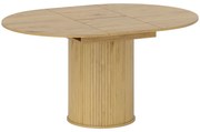 HOMCOM Masă Extensibilă Rotundă pentru 6-8 Persoane, culoare Lemn | Aosom Romania