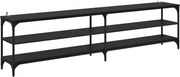 vidaXL Cabinet TV Stejar Negru 200 x 30 x 50 cm
