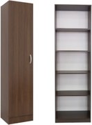 Dulap cu o Usa si 4 Polite, 200X45X45 cm, Culoare Wenge din Pal de 18mm