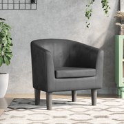 vidaXL Fotoliu tip cuvă, gri, piele ecologică