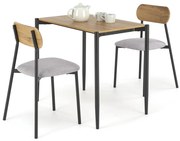 Set masa + 2 scaune Nando natur/negru