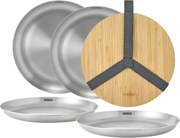 Farfurii argintii 4 buc. din oțel inoxidabil ø 25,5 cm – Black + Blum