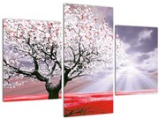 Tablou cu pomul roșu (90x60 cm)