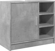 vidaXL Dulap de chiuvetă, gri beton, 63x29x55 cm, lemn prelucrat