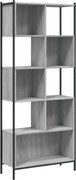 vidaXL Bibliotecă, gri sonoma, 72x28x172 cm, lemn prelucrat