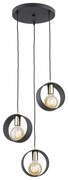 Lustra cu 3 Pendule stil minimalist AMADORA negru