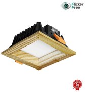 Corp de iluminat LED încastrat SQUARE LED/3W/230V 4000K 9x9 cm lemn masiv frasin APLED