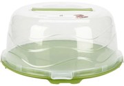 Tavă de servit tort EH cu capac, diametru 33 cm,verde
