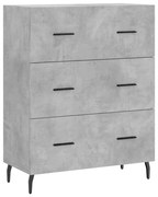 vidaXL Servantă, gri beton, 69,5x34x90 cm, lemn compozit