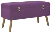 vidaXL Bancă cu un compartiment de depozitare, violet, 80 cm, catifea