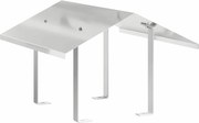 vidaXL Hood pentru coș de fum Argintiu 50 x 60 x 37 cm Oţel inoxidabil