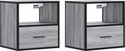 vidaXL Noptiere de perete, 2 buc., sonoma gri, 40x31x39,5 cm