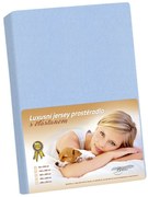 Cearceaf jersey cu elastan, albastru, 100 x 200 cm