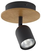 Spot TOP WOOD 1xGU10/10W/230V negru/lemn
