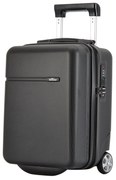 Valisa de cabină Bontour CabinOne poate fi transportată gratuit pe zborurile WIZZAIR în culoarea neagră (40x30x20 cm)