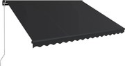 vidaXL Copertină retractabilă manual, antracit, 450 x 300 cm