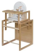 COSING - Scaun de masă pentru copii 2-în-1 Viktoria fag/alb