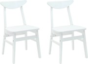 vidaXL Scaune de dining 2 pcs Alb 42 x 47.5 x 81 cm