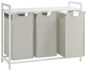 Coș pentru rufe REX, alb