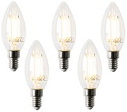 Set de 5 becuri LED inteligente E14 B35 4,5W 470 lm 2700K