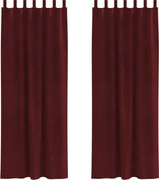 vidaXL Perdele opace 2 pcs Roșu Vin 140 x 225 cm Catifea