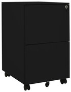vidaXL Dulap dosare mobil, negru, 39x45x67 cm, oțel
