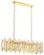 Candelabru cu lanț CRYSTALLINE 13xE14/40W/230V auriu