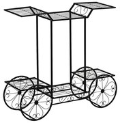 STILISTA Suport pentru plante, cărucior, 77 x 75 x 28 cm, oț