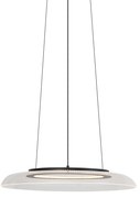 Lampă suspendată de design neagră și transparentă, cu 3 trepte de intensitate luminoasă - Scacrylic