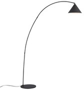 Lampă de podea retro neagră cu interior alb - Triangolo