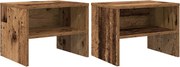 vidaXL Dulap de noapte 2 pcs Lemn vechi 40 x 40 x 30 cm Lemn compozit