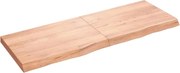 vidaXL Raft de perete maro deschis 140x50x(2-6) cm lemn stejar tratat