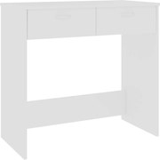 vidaXL Birou, alb, 80x40x75 cm, lemn prelucrat