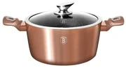 Oala Marmorata Cu Capac 20 Cm Rose Gold Metalic Line Berlinger Haus Bh 1514n