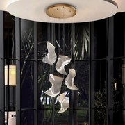 Lustra LED suspendata design ultra-modern Velos II auriu