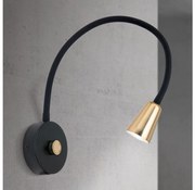 Orion DOTTY - Lampă de perete flexibilă dimmabilă 1xGU10/10W/230V negru/alamă