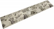 vidaXL Covor de bucătărie lavabil Coffee, gri, 60x300 cm, catifea