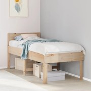 vidaXL Cadru pat fără saltea, 90x190 cm, lemn masiv de pin