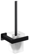 OMNIRES NL80620BL - Perie WC de perete NELSON negru mat