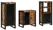 vidaXL Set de mobilier pentru baie cu raft 3 pcs Lemn recuperat solid