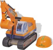 vidaXL Excavator ride-on, galben, plastic