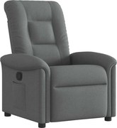 vidaXL Fotoliu rabatabil, gri închis, material textil