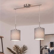Brilagi - Lustră LED suspendată pe cablu NUBILA 2xE27/60W/230V gri deschis