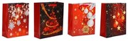 Set plase cadou de Crăciun, 4 buc., roșu,26 x 32 x 10 cm